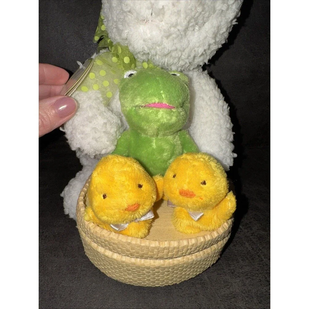 2007 HALLMARK Spring Quartet Easter Bunny Frog Chick Sings At The Hop 14” Works!